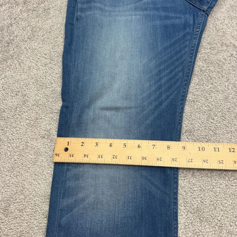 Paige Federal Hammonds Straight Slim Denim Jeans Men 34 Blue Medium Wash Stretch